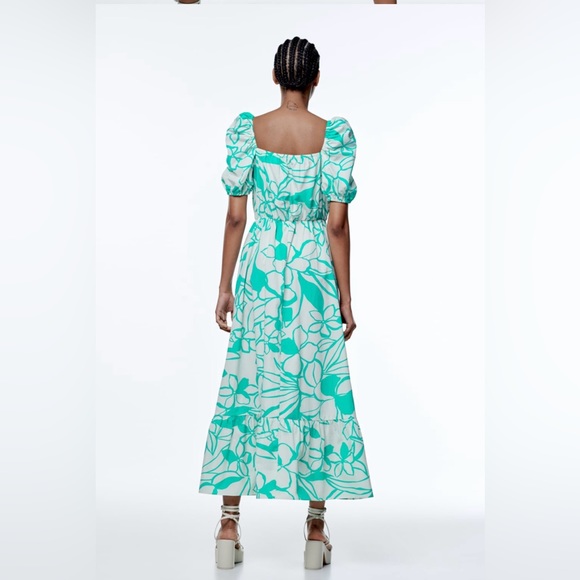 Zara Printed Poplin Dress. Small - Picture 5 of 9